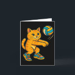 Funny Cute Kat Volleybal Speler Fan Tee Trainer T Kaart<br><div class="desc">Funny Cute Kat Volleybal Speler Fan Tee Trainer Team</div>
