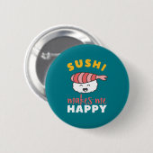 Funny Cute Kawaii Sushi Japans voedselplan Ronde Button 5,7 Cm (Voorkant /achterkant)
