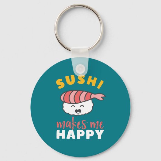 Funny Cute Kawaii Sushi Japans voedselplan Sleutelhanger (Voorkant)