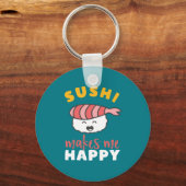 Funny Cute Kawaii Sushi Japans voedselplan Sleutelhanger (Voorkant)