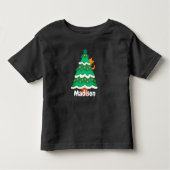 Funny Cute kerstboomkat gepersonaliseerd Kinder Shirts (Voorkant)