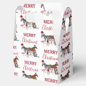 Funny Cute Kerstdieren Santa Hats Lights Bedankdoosjes (Geopend)