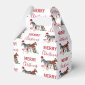 Funny Cute Kerstdieren Santa Hats Lights Bedankdoosjes (Voorkant Zijde)