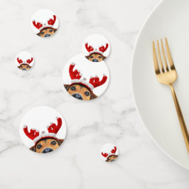 Funny Cute Kerstmis Dog Reindeer Antler Headband Confetti