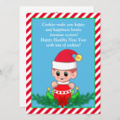 Funny Cute Kerstmis Elf en Editable Text (Voorkant / Achterkant)
