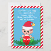 Funny Cute Kerstmis Elf en Editable Text (Voorkant)