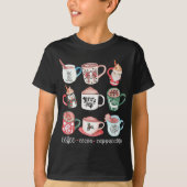 Funny Cute Kerstmis Mok Drink Hot Ccoa Coffee C T-shirt (Voorkant)