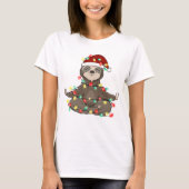 Funny Cute Kerstmis Sloth T-shirt (Voorkant)