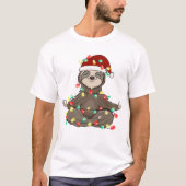 Funny Cute Kerstmis Sloth T-shirt (Voorkant)