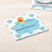 Funny Cute Kinder Art St. Nicholas Sinterklaas Kartonnen Onderzetters (Schuin)