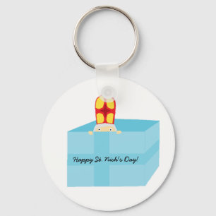 Funny Cute Kinder Art St. Nicholas Sinterklaas Sleutelhanger