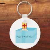 Funny Cute Kinder Art St. Nicholas Sinterklaas Sleutelhanger (Voorkant)