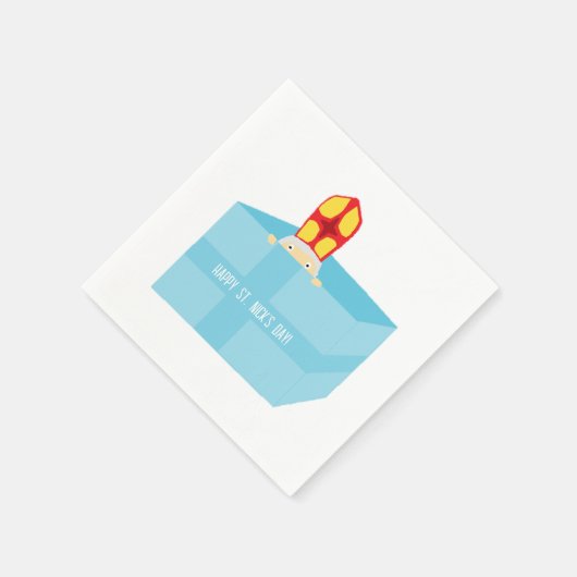 Funny Cute Kinder Art St. Nick's Day Sinterklaas Servet (Hoek)