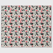 Funny Cute kittens die Kerstmis met de kerstman he Cadeaupapier (Vlak)