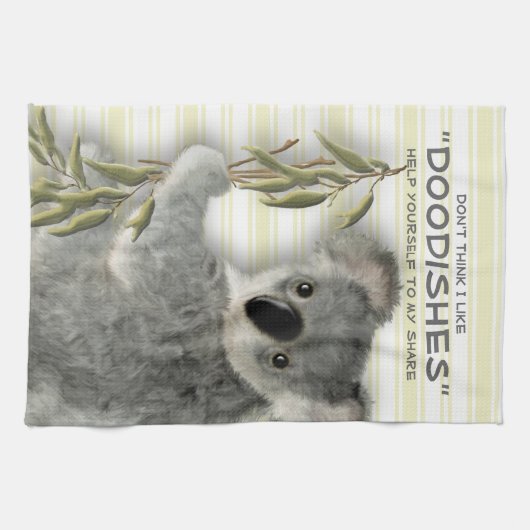Funny Cute Koala Theedoek (Horizontaal)