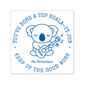 Funny Cute Koala Top Quality Job Teacher Piedere Zelfinktende Stempel (Design)