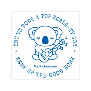Funny Cute Koala Top Quality Job Teacher Piedere Zelfinktende Stempel
