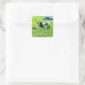 Funny Cute-Koeien op Boerderij Barn-Stickers Vierkante Sticker (Tas)