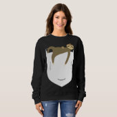 Funny Cute Lazy Sloth Pocket Trui (Voorkant volledig)