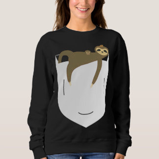 Funny Cute Lazy Sloth Pocket Trui