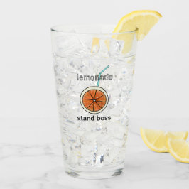 Funny Cute Lemonade Stand Boss Yellow Glas