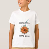 Funny Cute Lemonade Stand Boss Yellow T-shirt (Voorkant)