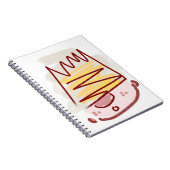 Funny Cute Little King Illustration Notitieboek (Rechterzijde)