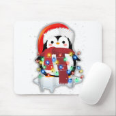 Funny Cute Merry Kerstmis Penguin Costume Muismat (Met muis)