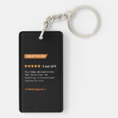 Funny Cute Modern 5 Star Pap Foto Sleutelhanger (achterkant)