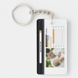 Funny Cute Modern 5 Star Pap Foto Sleutelhanger