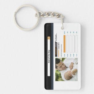 Funny Cute Modern 5 Star Pap Foto Sleutelhanger