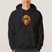 Funny Cute Monkey Chimpanzee Zoo Animal Face Retro Hoodie (Voorkant)