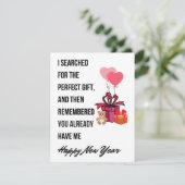 Funny Cute New Year Card Feestdagenkaart (Staand voorkant)