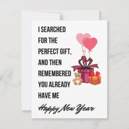 Funny Cute New Year Card Feestdagenkaart