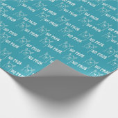 Funny Cute No Prob Llama Pattern Blue Cadeaupapier (Hoek)