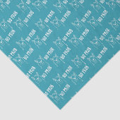 Funny Cute No Prob Llama Pattern Blue Tissuepapier (Detail)