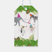 Funny & Cute Oerwoud Animals bij Party Wild One Cadeaulabel (Achterkant)