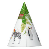 Funny & Cute Oerwoud Animals bij Party Wild One Feesthoedjes (Achterkant)