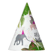 Funny & Cute Oerwoud Animals bij Party Wild One Feesthoedjes (Links)