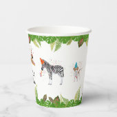 Funny & Cute Oerwoud Animals bij Party Wild One Papieren Bekers (Achterkant)