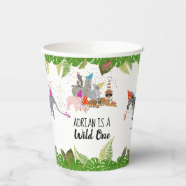 Funny & Cute Oerwoud Animals bij Party Wild One Papieren Bekers