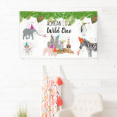 Funny & Cute Oerwoud Animals bij Party Wild One Spandoek (Insitu)