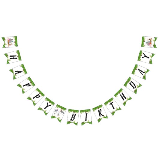 Funny & Cute Oerwoud Animals bij Party Wild One Vlaggetjes (Alle)