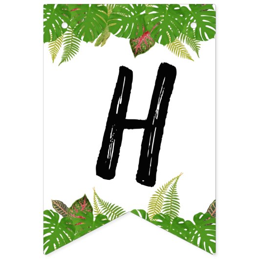 Funny & Cute Oerwoud Animals bij Party Wild One Vlaggetjes (Tweede vlag)