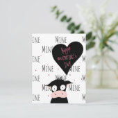 Funny Cute “Only Moooooo” Cow Pun  Kaart (Staand voorkant)