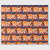 Funny Cute Oranje Tabby Cat Cadeaupapier (Vlak)