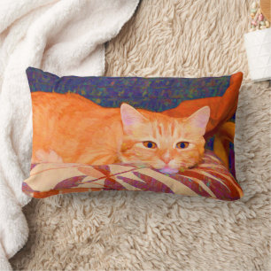 Funny Cute Oranje Tabby Cat Kussen