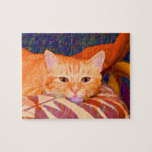 Funny Cute Oranje Tabby Cat