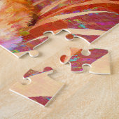 Funny Cute Oranje Tabby Cat Legpuzzel (Zijkant)