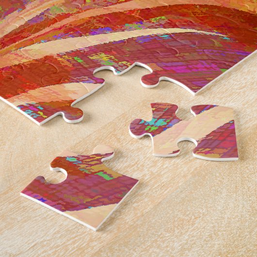 Funny Cute Oranje Tabby Cat Legpuzzel (Zijkant)